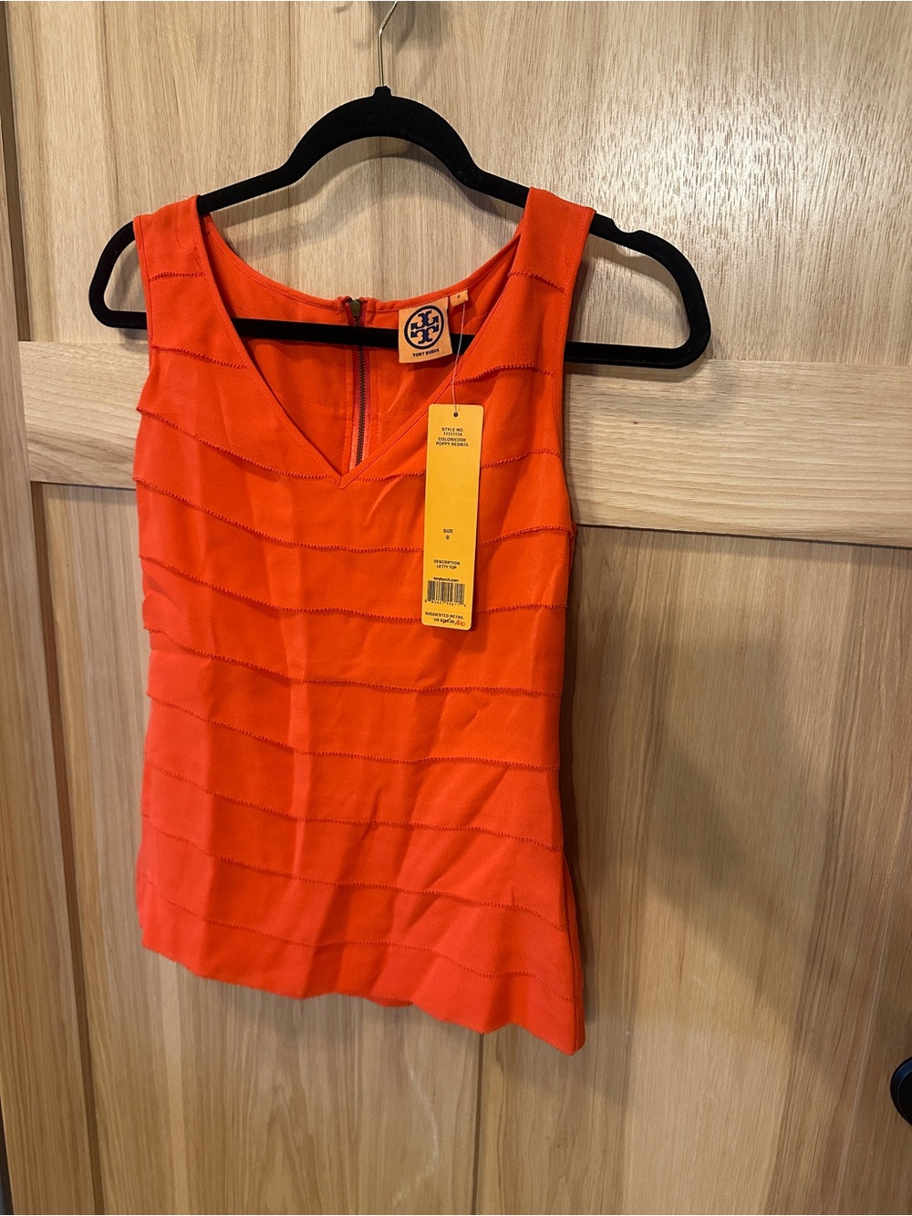 Tory Burch NWT Letty Top PoppyRed XS